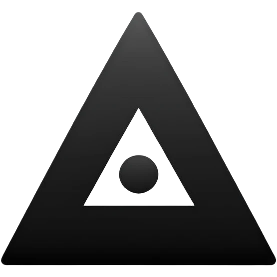 iOS style emoji, minimal summoning symbol, three dots triangle emoji