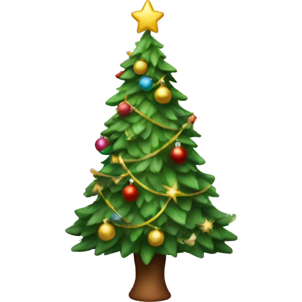 Classic Christmas tree emoji