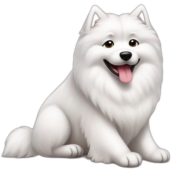 Samoyed dog birthday emoji