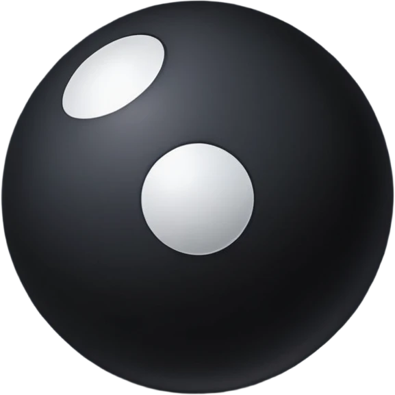 Black Ball with MB written on in the middle of it. Nothing else no holes or anything. emoji