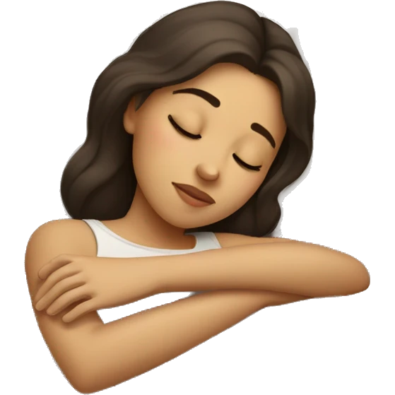 Brunette girl sleeping emoji