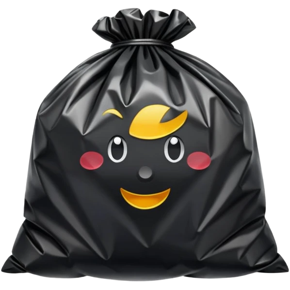 Trash bag emoji