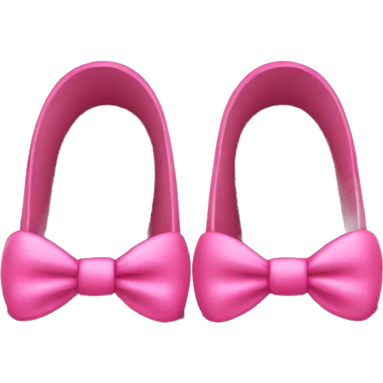 Pink slippers with bows emoji