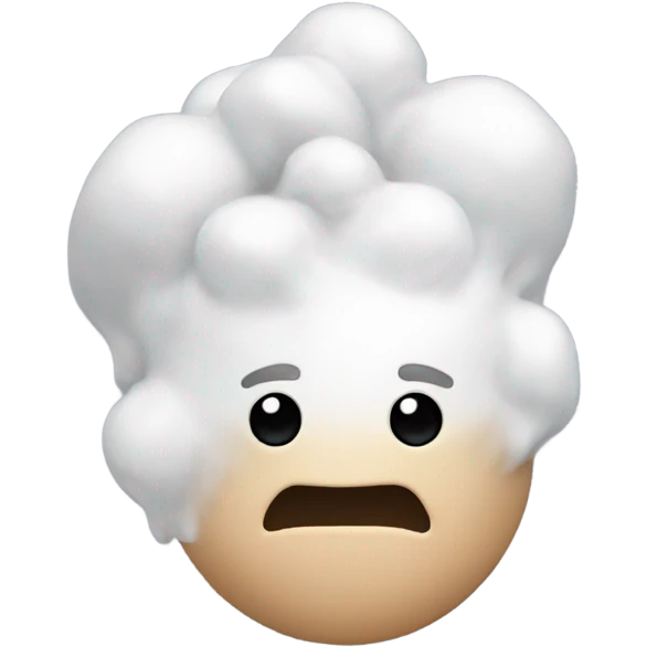 Marshmallow head in human body  emoji