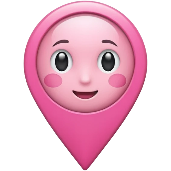 create a cute pink location pin { example 📍} emoji