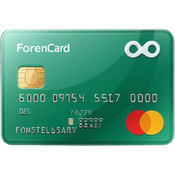 нарисуй тёмно зелёную банковскую карту "FORENCARD" emoji