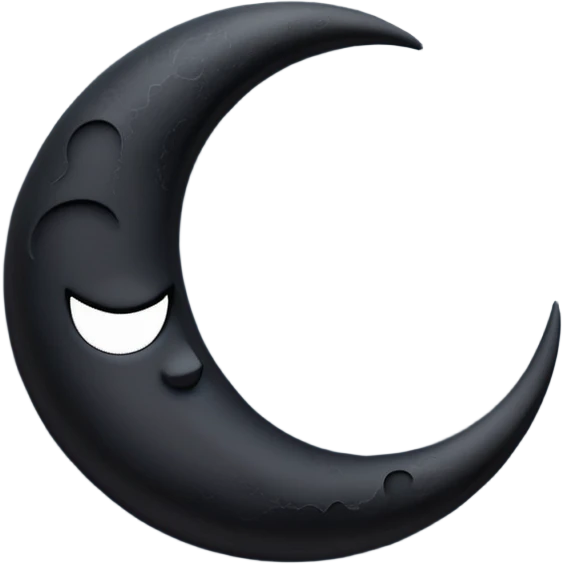 حلال ماه مشکی emoji