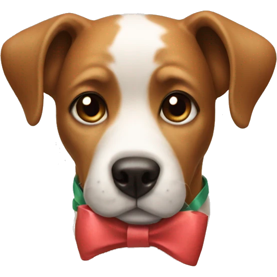 Dog with a bow  emoji