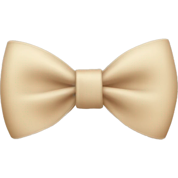 Beige bow emoji