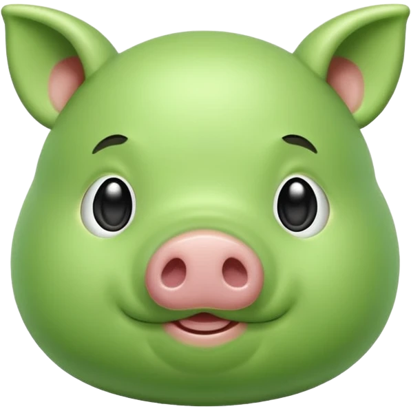 Green pig emoji