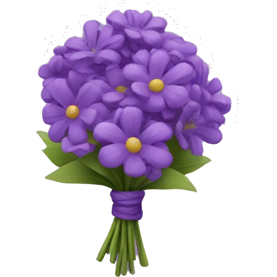 purple bouquet  emoji