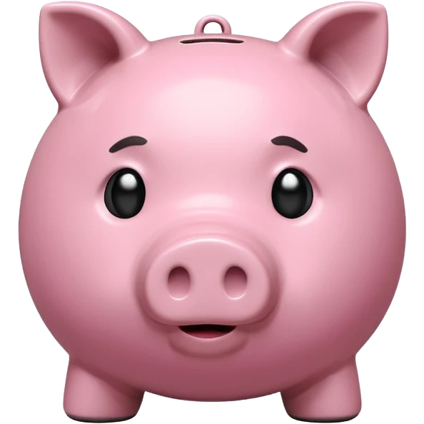 emoji of sad piggy bank, right view emoji
