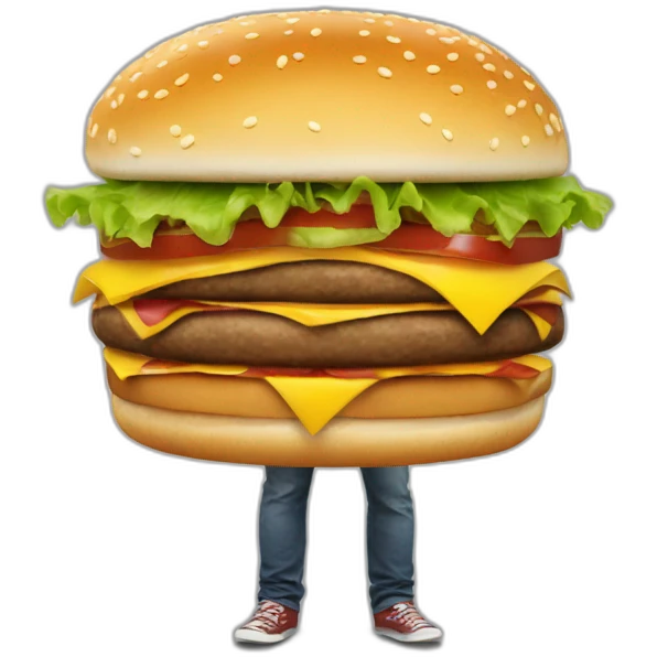 Hamburguer com rosto emoji