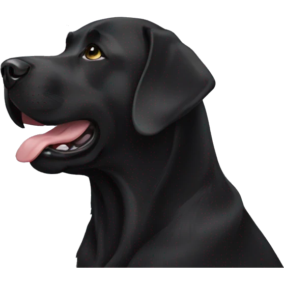black labrador is crying emoji