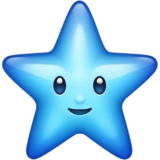 Estrella de color azul emoji
