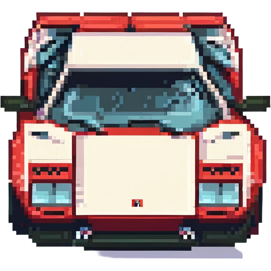красная Lamborghini Countach, no background emoji