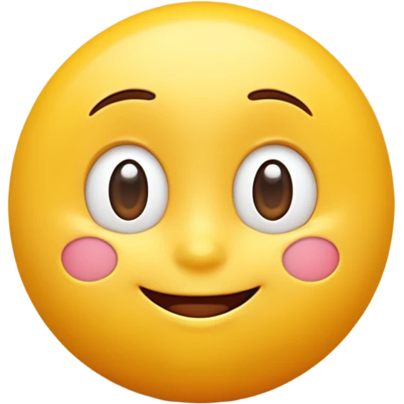 “A high-quality 3D emoji, smooth glossy texture, vibrant yellow color, soft studio lighting, realistic reflections, rounded shape, cute expressive face, ultra-detailed, Pixar-style 3D render, isolated on white background, 4K resolution” emoji
