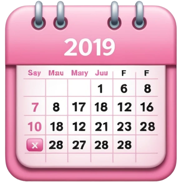 a pink-toned calendar emoji
