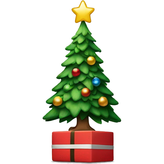christmas tree with mickey mouse emoji