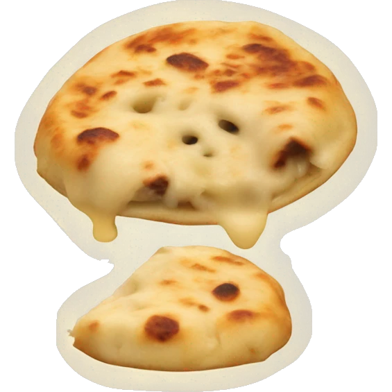 Cheese pull pupusa emoji