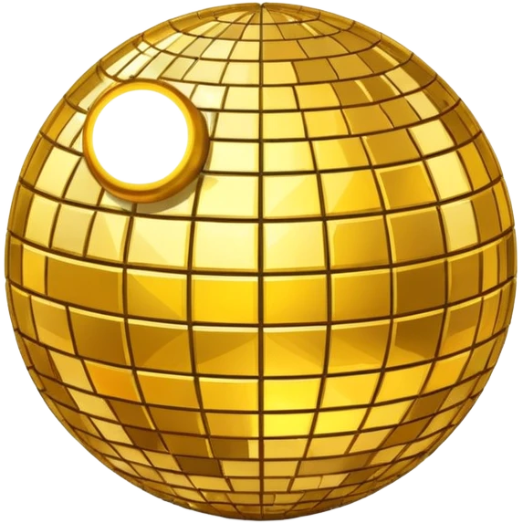 golden sparkling disco ball emoji