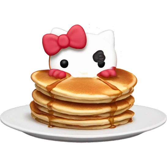 Hello kitty pancake  emoji
