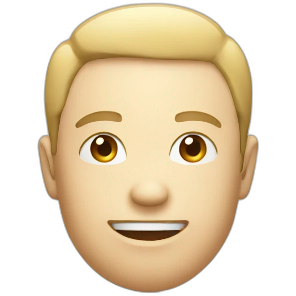 white button with button text emoji