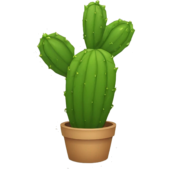 single flat Nopal without pot emoji