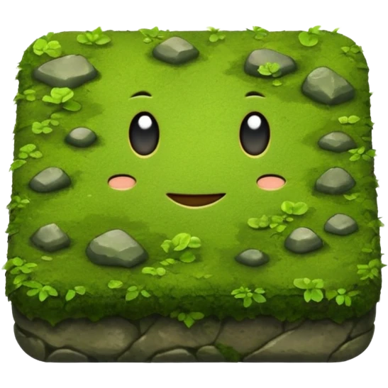 stone pad with moss emoji