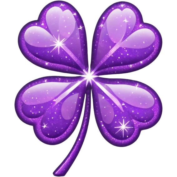 glitter purple lucky emoji