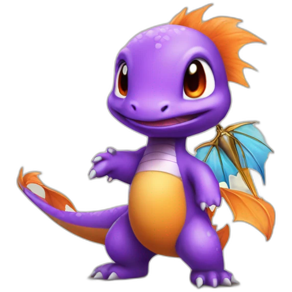 Charmander holding a purple pegacorn emoji