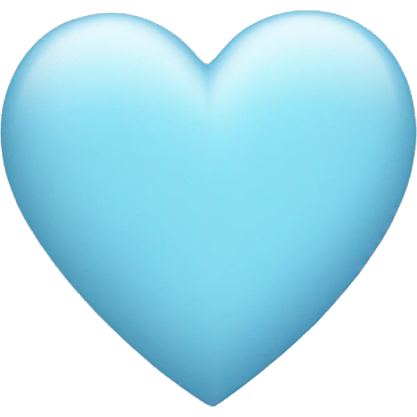 very pale blue heart shape emoji