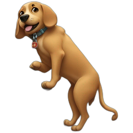 Dog rock climbing emoji