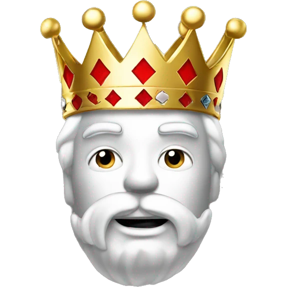 Poker king no background yellow gold crown emoji