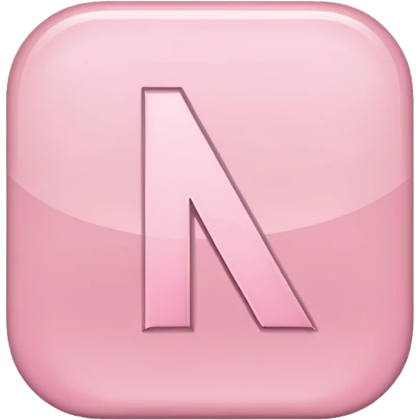 Netflix aesthetic "N" logo in pastel pink emoji