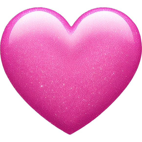 Glitter pink heart  emoji