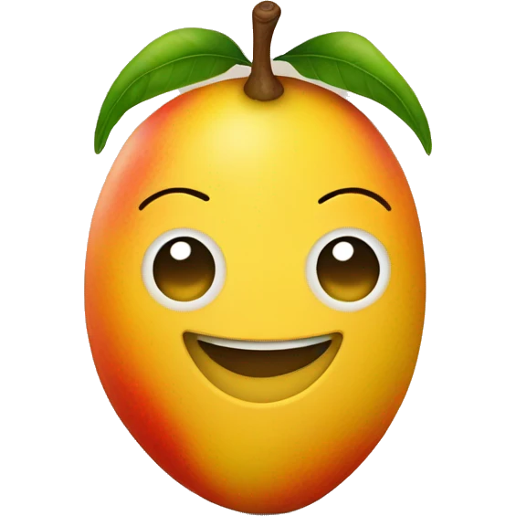 mango with a smile  emoji