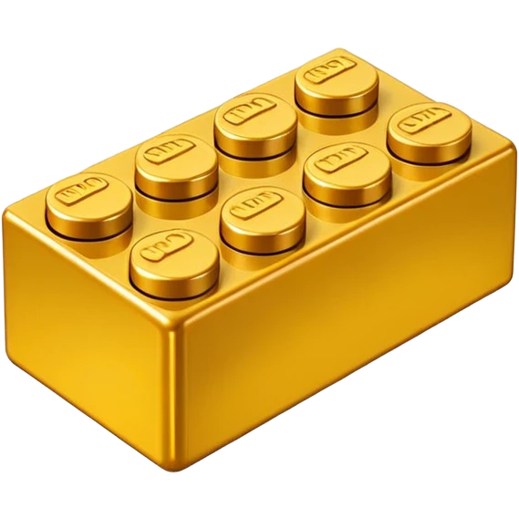 Golden lego brick emoji