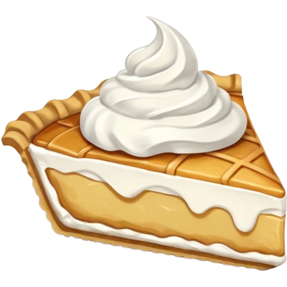 slice of pie with whipped cream emoji