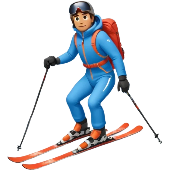Man Skiing Background Matterhorn emoji