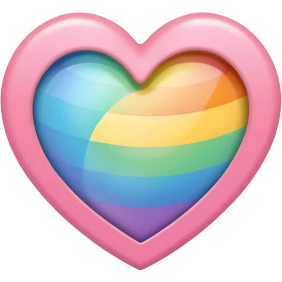 heart with a rainbow pastel border emoji