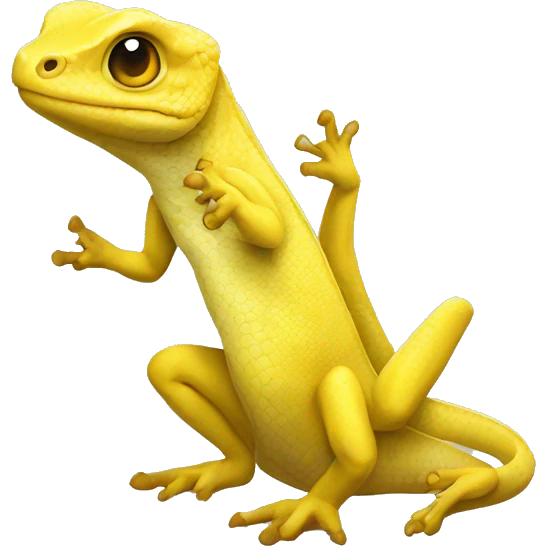 yellowlemonade colored lizard emoji