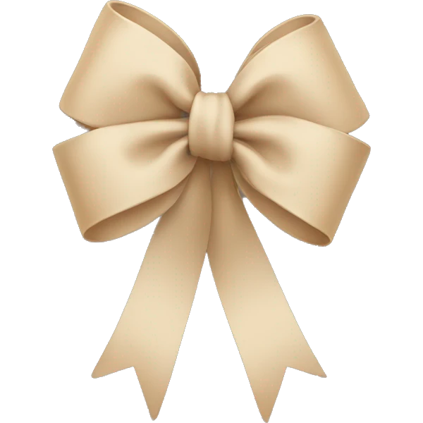 Beige bow emoji