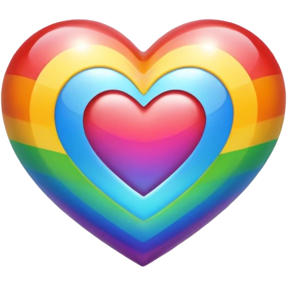 Un cuore arcobaleno emoji