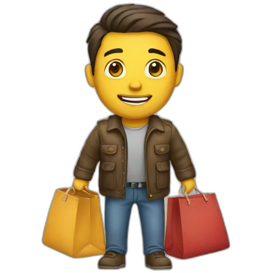 man with bags emoji