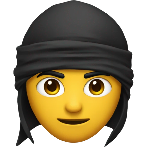 a ninja with squinted eyes emoji