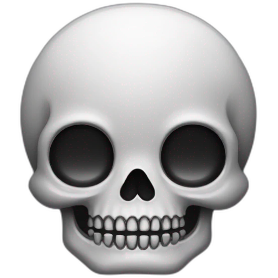 kawaii goth skull emoji