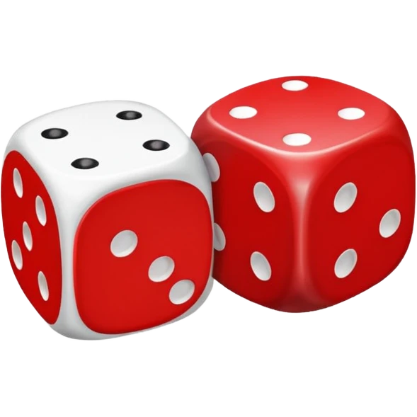 a dice fingering a female dice emoji