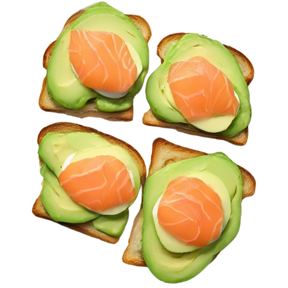avocado toast with smoked salmon  emoji