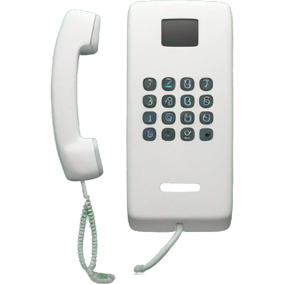 white wall phone on an green circle emoji